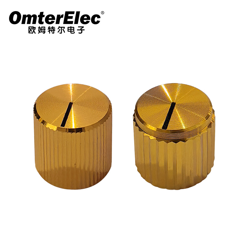 Golden aluminum alloy knob